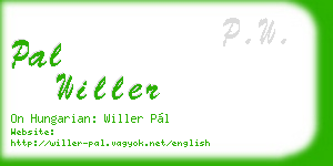 pal willer business card